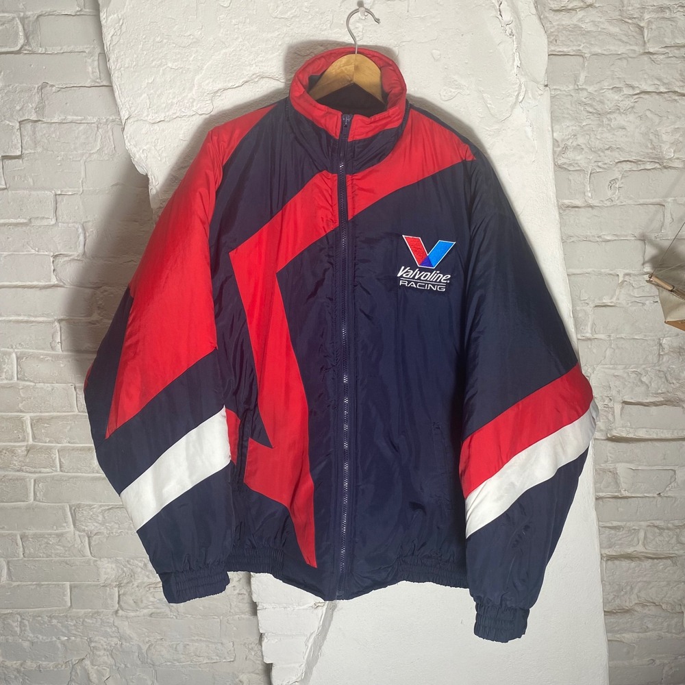 Vintage Valvoline Racing Jacket Men's 2XL Windbreaker Full‎ Zip